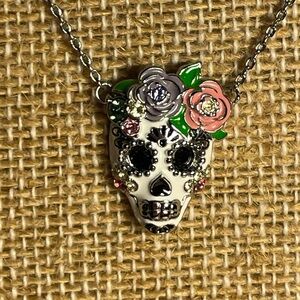 Origami Owl Dia de Los Muertos Sugar Skull pendant NWT